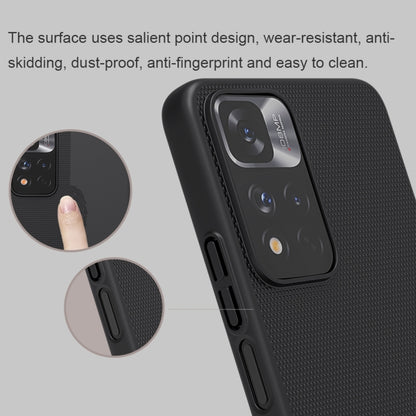 For Xiaomi Redmi Note 11 Pro Glogal / 11 Pro Glogal 5G / 11 Pro+ 5G India / 11E Pro 5G NILLKIN Frosted Concave-convex Texture PC Case (Black), For Xiaomi Redmi Note 11 Pro Glogal