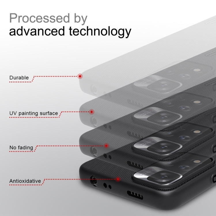 For Xiaomi Redmi Note 11 Pro Glogal / 11 Pro Glogal 5G / 11 Pro+ 5G India / 11E Pro 5G NILLKIN Frosted Concave-convex Texture PC Case (Black), For Xiaomi Redmi Note 11 Pro Glogal