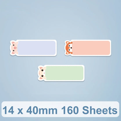 ورق ملصقات الطباعة الحرارية لـ NiiMbot D101 / D11، 14 × 40 مم 160 ورقة Easy Day، 14 × 40 مم 160 ورقة Animals، 14 × 40 مم 160 ورقة Cute Animals، 14 × 40 مم 160 ورقة Cute Baby، 14 × 40 مم 160 ورقة Arrow Direction