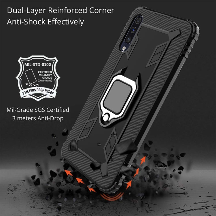 Carbon Fiber Protective Case with 360 Degree Rotating Ring Holder, For Galaxy A90 5G, For Galaxy M30s, For Galaxy S20+, For Galaxy S20, For Galaxy S20 Ultra, For Galaxy Note 10+, For Galaxy Note 10, For Galaxy S10e, For Galaxy S10+, For Galaxy S10