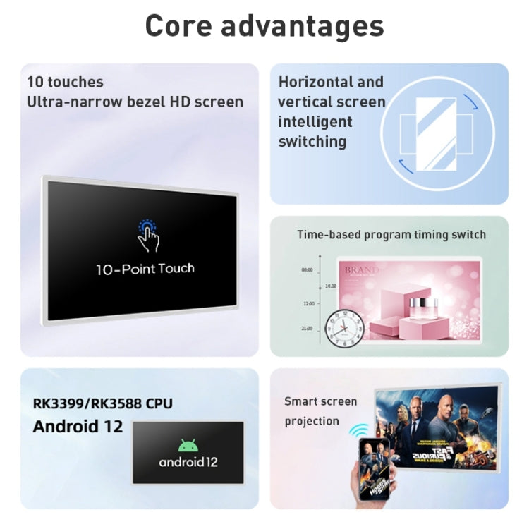 HSD2495T 24 inch IPS Display Advertising Machine Android 12, RK3588S2 4GB+32GB