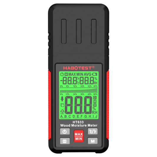 HABOTEST HT633 Portable Multifunctional Digital Display Wood Moisture Detector, HT633