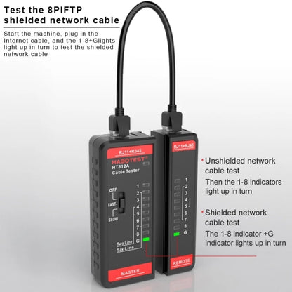 HABOTEST HT812A 2 in 1 Telephone Line Network Line Tester, HT812A