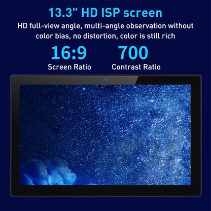 PR1335T 13.3 inch IPS Display Advertising Machine, 2GB+16GB, RK3288 Quad Core 1.8GHz, RK3399 Hexa-Core 1.8GHz, RK3566 Quad Core 2.0GHz