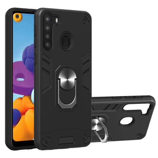 2 in 1 Armour Series PC + TPU Protective Case with Ring Holder, For Samsung Galaxy A21(EU Version), For Samsung Galaxy A31, For Xiaomi Redmi Note 9S, For Motorola Moto G8 Power