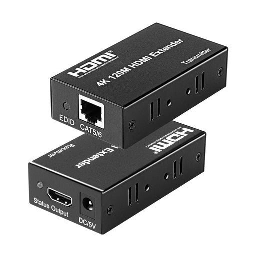 4K HDMI to RJ45 Network Extender, Transmission Distance: 120m, US Plug, UK Plug, AU Plug