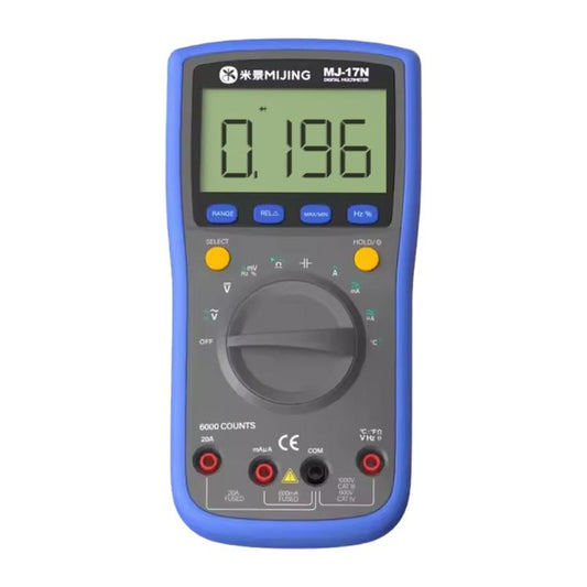 مقياس متعدد رقمي عالي الدقة بشاشة LCD ذات نطاق تلقائي من Mijing MJ-17N، قياس متعدد رقمي عالي الدقة ذو نطاق تلقائي من Mijing MJ-17N