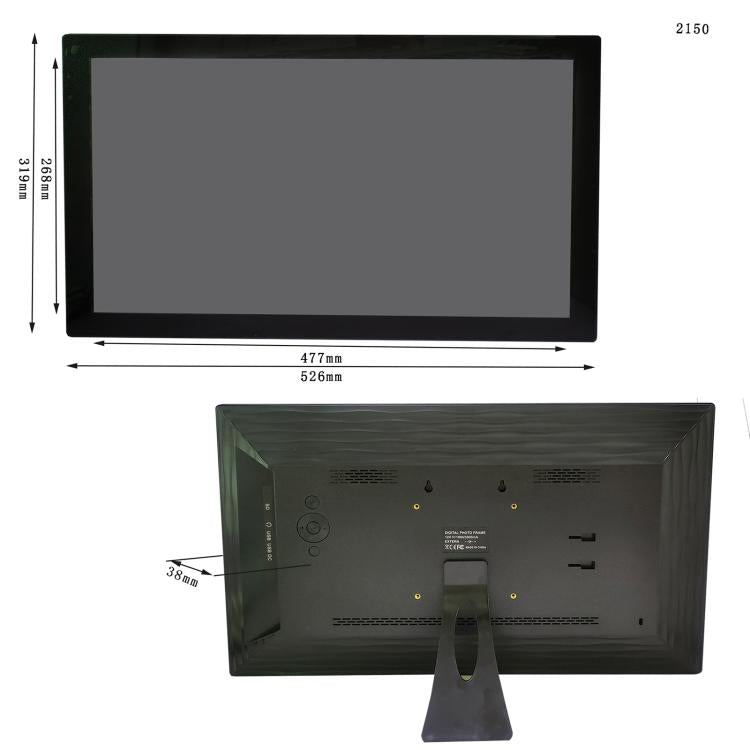 XCLT2150 21.5 inch IPS Screen WiFi Digital Cloud Photo Frame Wall Mounted LED Advertising Machine, US Plug, UK Plug, EU Plug, AU Plug