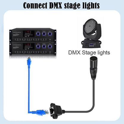 XLR 5 Pin Female to RJ45 Female Audio Cable, Length: 30cm, Female to RJ45