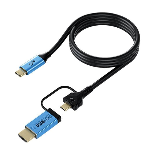 كابل محول YCE-V292 2 في 1 من النوع C إلى النوع C وHDMI2.0