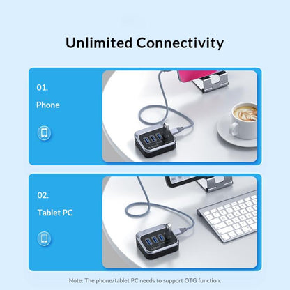 موزع إرساء ORICO M3U3-4A 4 في 1 من النوع C إلى USB 3.2، M3U3-4A