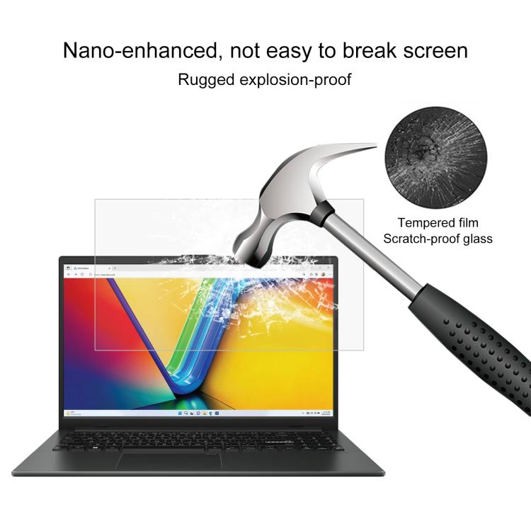 9H 0.3mm Explosion-proof Tempered Glass Film, For ASUS Vivobook Go 14 / E1404FA 14, For ASUS Zenbook 14 OLED / UX3405MA 14, For ASUS TUF Gaming A15 FA507NVR 15.6, For ASUS Vivobook 15 M1502YA 15.6, For ASUS Vivobook Go 15 E1504FA 15.6