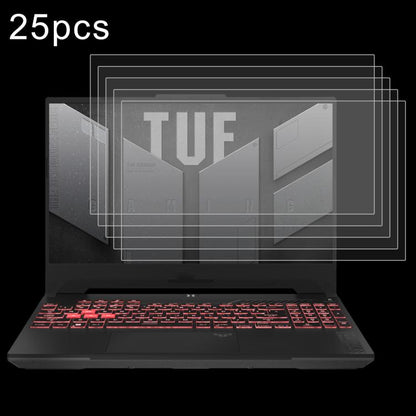 25pcs 9H 0.3mm Explosion-proof Tempered Glass Film, For ASUS Vivobook Go 14 / E1404FA 14, For ASUS Zenbook 14 OLED / UX3405MA 14, For ASUS TUF Gaming A15 FA507NVR 15.6, For ASUS Vivobook 15 M1502YA 15.6, For ASUS Vivobook Go 15 E1504FA 15.6