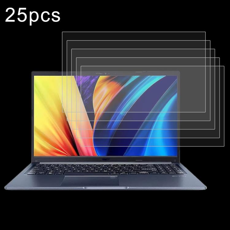 25pcs 9H 0.3mm Explosion-proof Tempered Glass Film, For ASUS Vivobook Go 14 / E1404FA 14, For ASUS Zenbook 14 OLED / UX3405MA 14, For ASUS TUF Gaming A15 FA507NVR 15.6, For ASUS Vivobook 15 M1502YA 15.6, For ASUS Vivobook Go 15 E1504FA 15.6