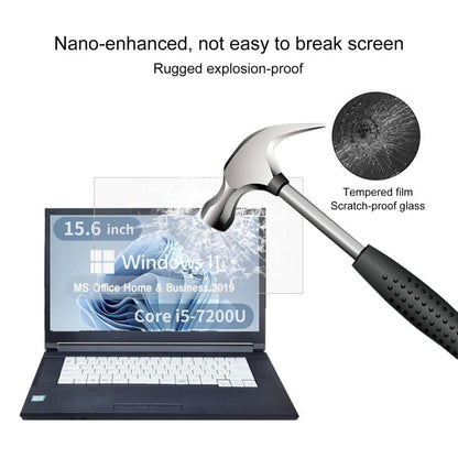 9H 0.3mm Explosion-proof Tempered Glass Film, For Fujitsu LIFEBOOK A577 15.6
