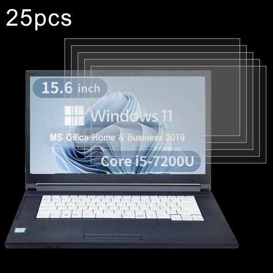 25pcs 9H 0.3mm Explosion-proof Tempered Glass Film, For Fujitsu LIFEBOOK A577 15.6