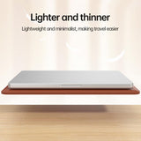 Handle Portable Laptop Briefcase PU Leather Laptop Sleeve with Foldable Stand