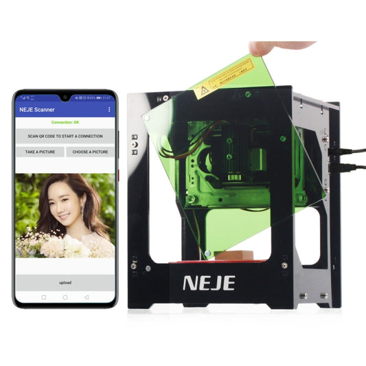 آلة نقش بالليزر NEJE KZ 3000mW بتقنية البلوتوث وUSB DIY