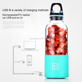 Bingo 500ml Mini Portable USB Rechargeable Electric Juicer Cup Juicer Blender, 22000 Revolutions Per Minute(Blue)