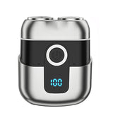Double Ring Magnetic Electric Shaver – Portable Rechargeable Men’s Razor, Full Body Washable Travel Grooming Tool
