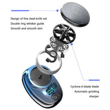 Portable Digital Electric Shaver Mini USB Rechargeable Razor Washable Travel Beard Trimmer for Men (Gradient Blue)