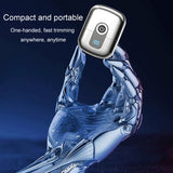 Double Ring Magnetic Electric Shaver – Portable Rechargeable Men’s Razor, Full Body Washable Travel Grooming Tool