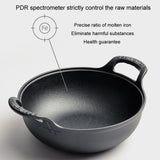 20cm Cast Iron Frying Pan Stewpot Universal Uncoated Non-Stick Casserole