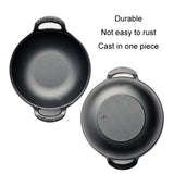 20cm Cast Iron Frying Pan Stewpot Universal Uncoated Non-Stick Casserole