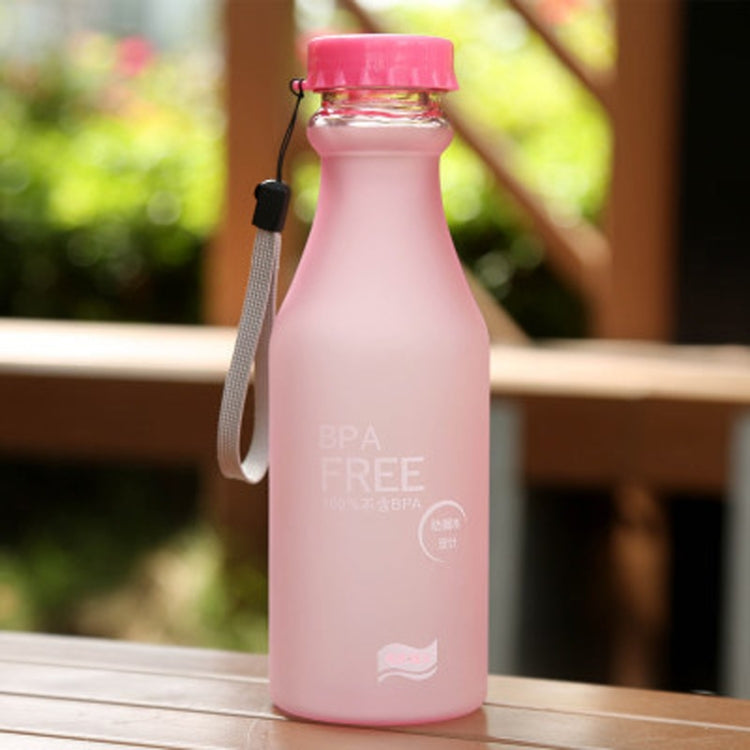 550mL Frost Leak-proof Plastic Portable Soda Bottle Sealed Simple Student Handy Beverage Bottle
