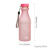 550mL Frost Leak-proof Plastic Portable Soda Bottle Sealed Simple Student Handy Beverage Bottle
