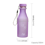 550mL Frost Leak-proof Plastic Portable Soda Bottle Sealed Simple Student Handy Beverage Bottle