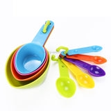 9 in 1 Colorful Pointed Plastic Measuring Spoon Measuring Cup Baking Tool Set