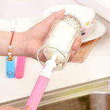 10 PCS Removable Handle Sponge Cleaning Cup Brushes Wash Cup Brush for Glass Milk Bottle / Coffee Cup / Glass Cup (Random Color Delivery)