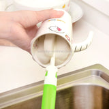 10 PCS Removable Handle Sponge Cleaning Cup Brushes Wash Cup Brush for Glass Milk Bottle / Coffee Cup / Glass Cup (Random Color Delivery)