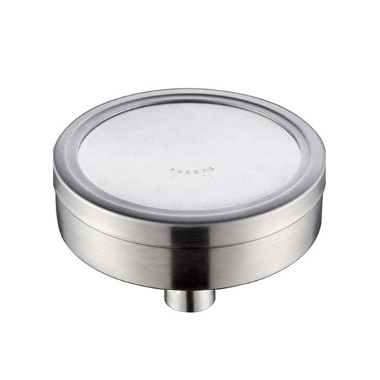 Removable and Washable 304 Stainless Steel Round Pressurized Top Spray Shower Head, Size: 118mm(Silver)
