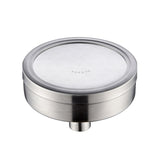 Removable and Washable 304 Stainless Steel Round Pressurized Top Spray Shower Head, Size: 118mm(Silver)