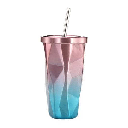 500ml Irregular Double Layer Stainless Steel Sippy Cup
