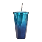 500ml Irregular Double Layer Stainless Steel Sippy Cup