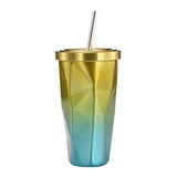 500ml Irregular Double Layer Stainless Steel Sippy Cup