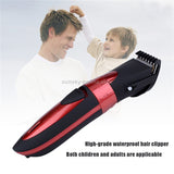 Waterproof Electric Hair Clipper Rechargeable Hair Trimmer Hair Cutting Machine Haircut Beard Trimer