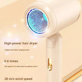 800–1200W High-Speed Hair Dryer with Blue Light Care – Foldable & Portable Travel Blow Dryer (US Plug)