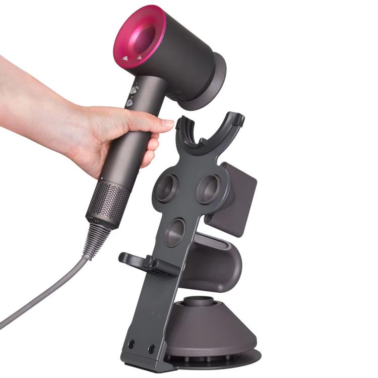 Dyson Supersonic Hair Dryer Desktop Holder Metal Stand with Cable Organizer(Black)