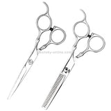 12 Pcs Professional Hair Cutting & Thinning Scissor Set – Hairdressing Flat Shear Barber Kit