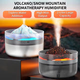 2L Volcanic Essential Oil Diffuser Humidifier – Large Capacity Top-Fill Aromatherapy Mist Diffuser with LED Lights