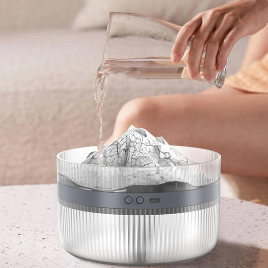 2L Volcanic Essential Oil Diffuser Humidifier – Large Capacity Top-Fill Aromatherapy Mist Diffuser with LED Lights