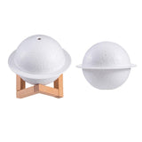 Humidifier USB Large Mist Volume Ambient Light Home Car Aromatherapy Humidifier Decoration Ornament(Moon Planet)
