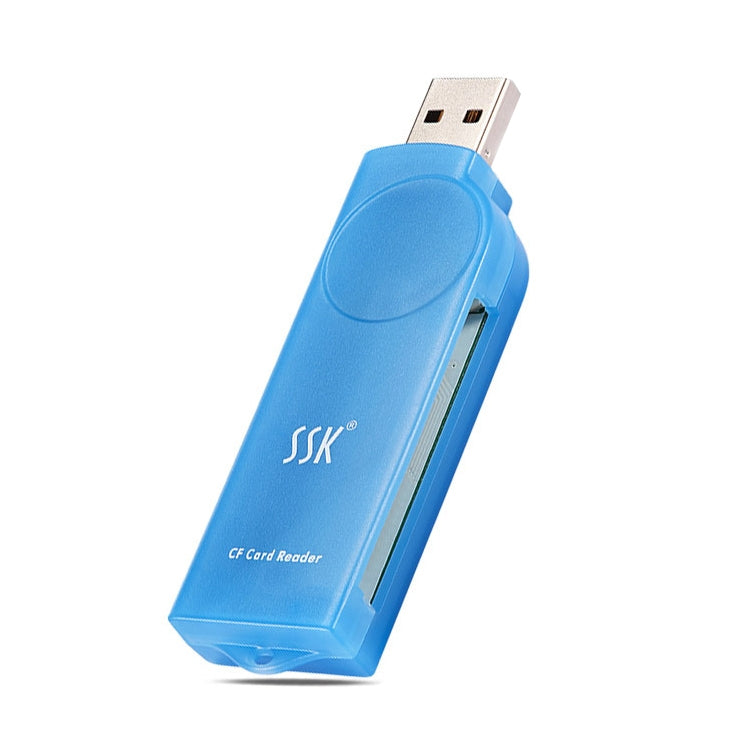 قارئ بطاقات خارجي SSK SCRS028 بمنفذ USB 2.0، يدعم بطاقة CF/MD