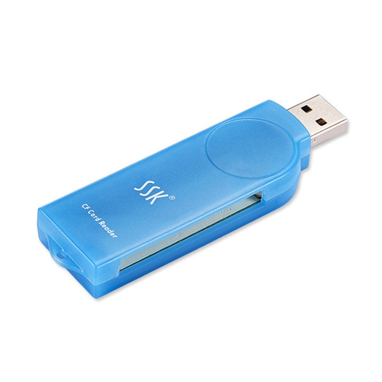 قارئ بطاقات خارجي SSK SCRS028 بمنفذ USB 2.0، يدعم بطاقة CF/MD