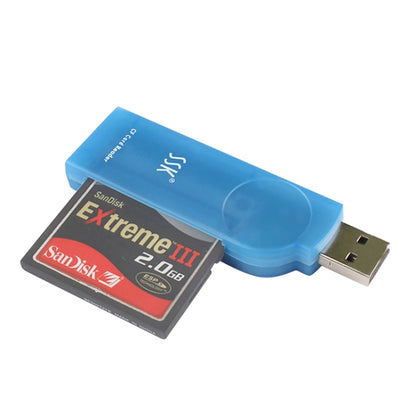 قارئ بطاقات خارجي SSK SCRS028 بمنفذ USB 2.0، يدعم بطاقة CF/MD