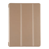 PU Plastic Bottom Case Foldable Deformation Left and Right Flip Leather Case with Three Fold Bracket & Smart Sleep for iPad Air3 2019